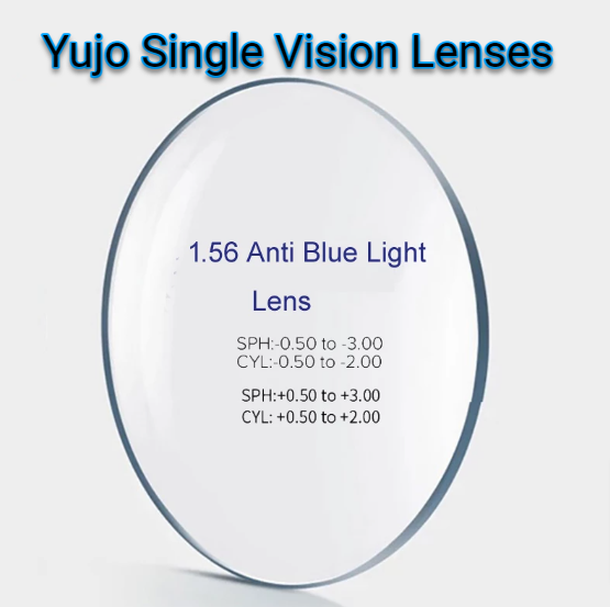 Yujo 1.56 Index Single Vision Anti Blue Light Clear Lenses Lenses Yujo Lenses   