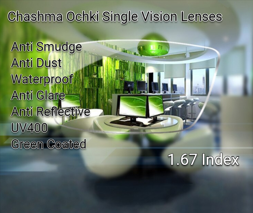 Chashma Ochki 1.67 Index Single Vision Clear Lenses Lenses Chashma Ochki Lenses   