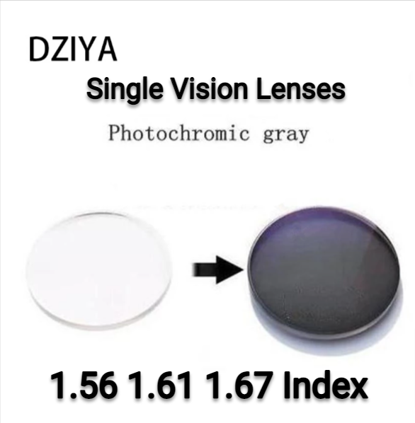 Dziya Photochromic Gray Myopic/Hyperopic Lenses Lenses Dziya Lenses   