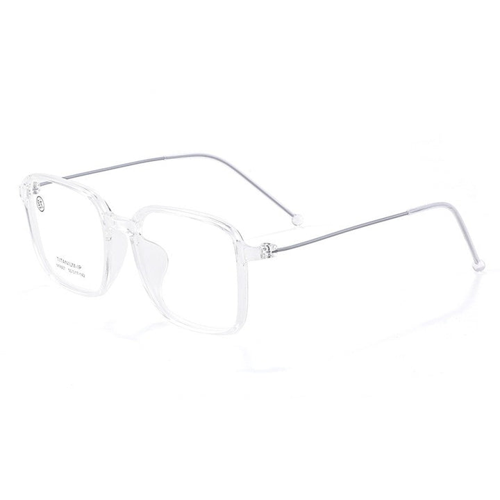 Yimaruili Unisex Full Rim Square Tr 90 Titanium Eyeglasses M9887 Full Rim Yimaruili Eyeglasses Transparent  