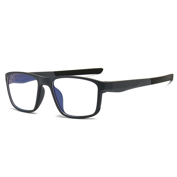 Yimaruili Unisex Full Rim Square Flexible Tr 90 Acetate Sports Eyeglasses Tr5780 Full Rim Yimaruili Eyeglasses Gray Black  