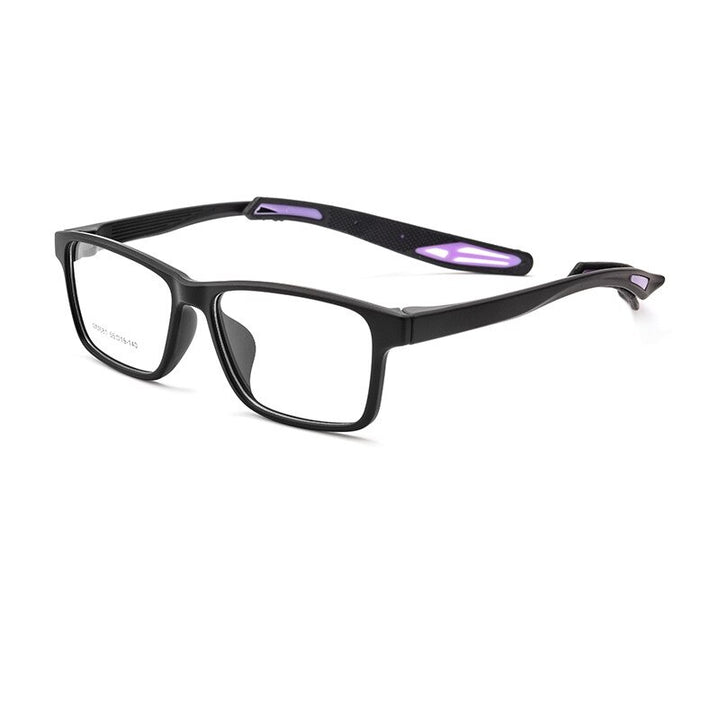 Yimaruili Unisex Full Rim Square Tr 90 Ultem Sport Eyeglasses W681m Full Rim Yimaruili Eyeglasses Black Purple  
