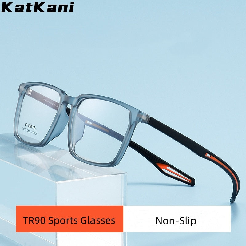 KatKani Unisex Full Rim Square Tr 90 Eyeglasses G6206 Full Rim KatKani Eyeglasses   