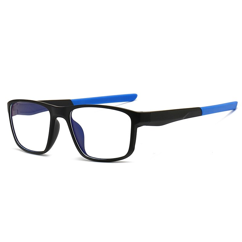 Yimaruili Unisex Full Rim Square Flexible Tr 90 Acetate Sports Eyeglasses Tr5780 Full Rim Yimaruili Eyeglasses Black Blue  