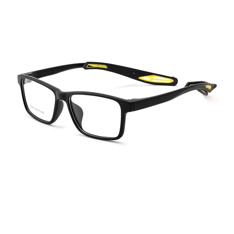 Yimaruili Unisex Full Rim Square Tr 90 Ultem Sport Eyeglasses W681m Full Rim Yimaruili Eyeglasses Black Yellow  