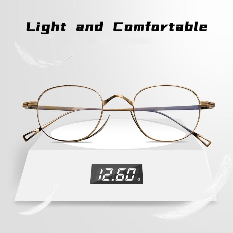 Yimaruili Unisex Full Rim Small Round Square Titanium Alloy Eyeglasses K5093 Full Rim Yimaruili Eyeglasses   