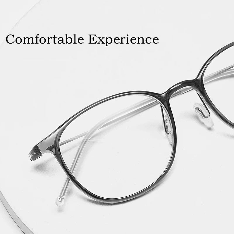 Yimaruili Unisex Full Rim Round Tr 90 Titanium Eyeglasses M8065 Full Rim Yimaruili Eyeglasses   