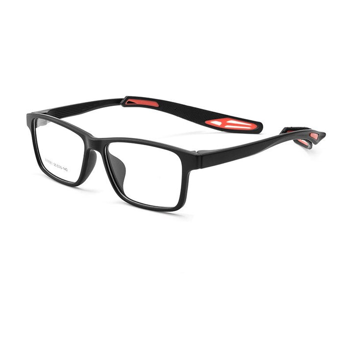 Yimaruili Unisex Full Rim Square Tr 90 Ultem Sport Eyeglasses W681m Full Rim Yimaruili Eyeglasses Black Red  