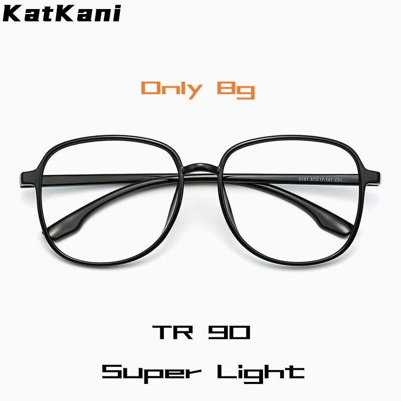 KatKani Unisex Full Rim Round Square Tr 90 Eyeglasses D151 Full Rim KatKani Eyeglasses   