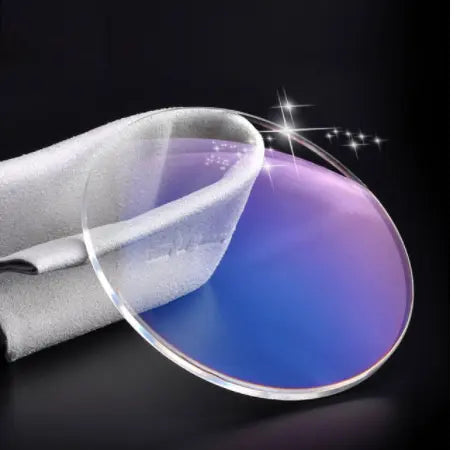 BCLEAR 1.74 High Index Single Vision Anti-Blue Lenses Color Clear.