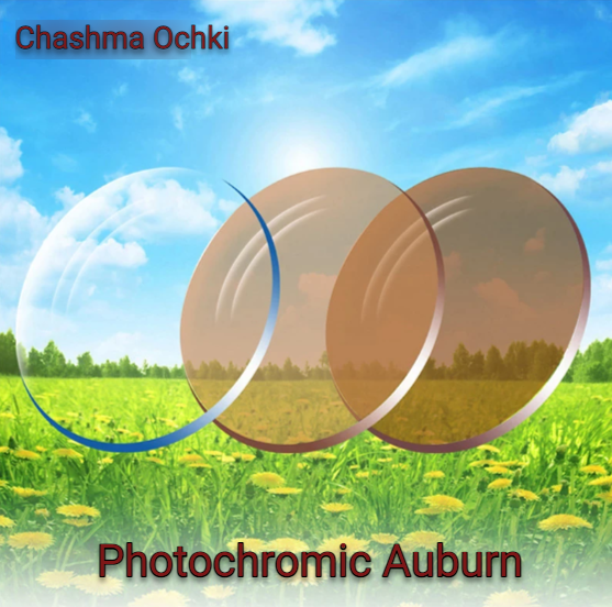 Chashma Ochki Single Vision 1.61 MR-8 HD Photochromic Lenses Lenses Chashma Ochki Lenses Auburn  