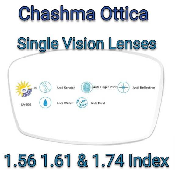 Chashma Ottica 1.56 Index Single Vision Clear Lenses Lenses Chashma Ottica Lenses   
