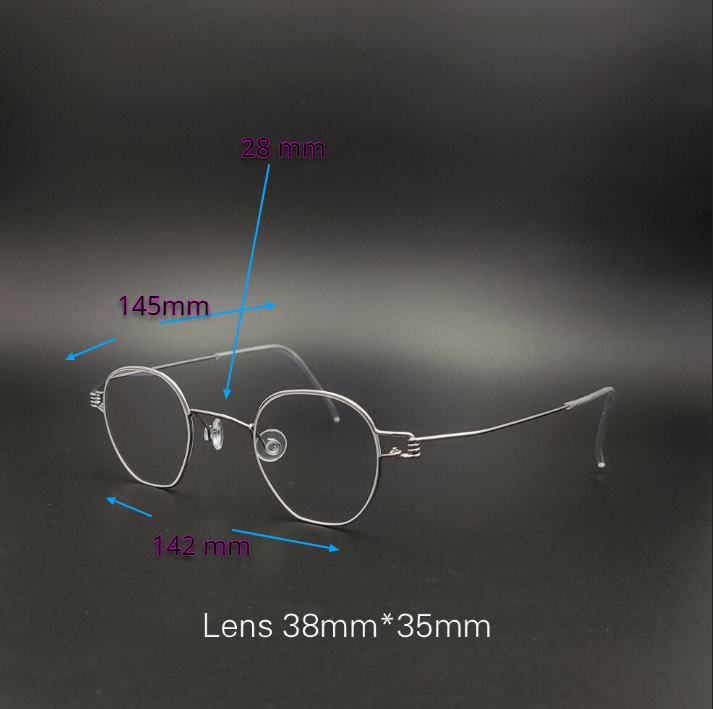 Unisex Polygonal Handcrafted Frame Eyeglasses Customizable Lenses Frame Yujo   