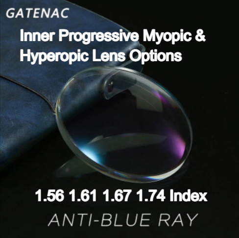 Gatenac Inner Progressive Anti Blue Light Clear Lenses Lenses Gatenac Lenses   