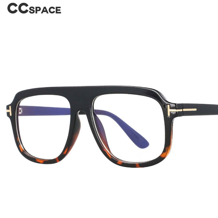 CCspace Unisex Full Rim Square Tr 90 Titanium Frame Eyeglasses 53116 Full Rim CCspace   