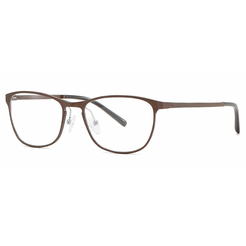 Hotony Unisex Full Rim Square Alloy Spring Hinge Frame Eyeglasses 6290 Full Rim Hotony   