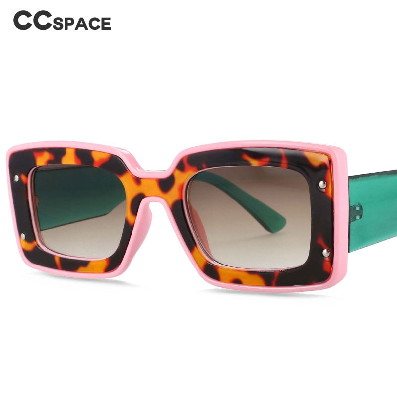 CCSpace Women's Full Rim Square Resin Frame Punk Sunglasses 54082 Sunglasses CCspace Sunglasses   
