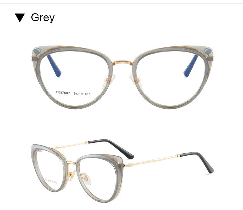 Hotony Women's Full Rim TR 90 Resin Cat Eye Frame Eyeglasses 7007 Full Rim Hotony   