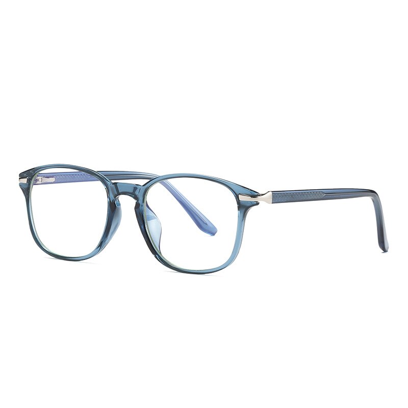 Hotony Unisex Full Rim TR 90 Square Frame Eyeglasses 2047 Full Rim Hotony TRANSPARENT BLUE  