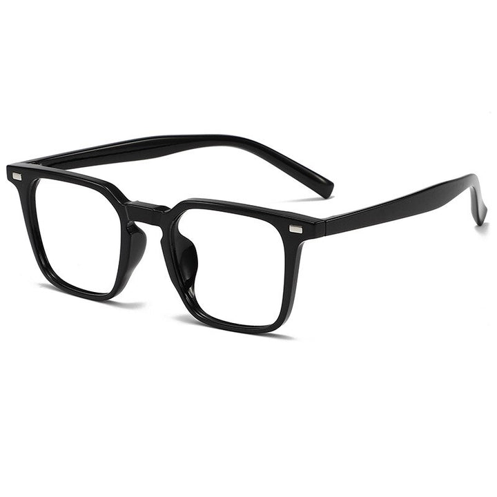 KatKani Unisex Full RIm Square TR 90 Frame Eyeglasses K280 Full Rim KatKani Eyeglasses Brihgt Black  