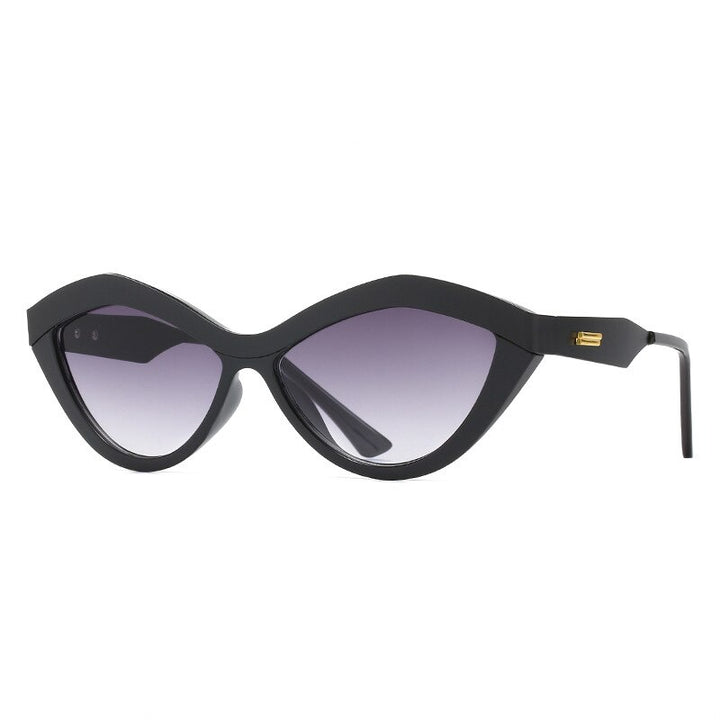 CCSpace Full Rim Cat Eye Resin Frame Sunglasses 46885 Sunglasses CCspace Sunglasses C2Black-Gray  
