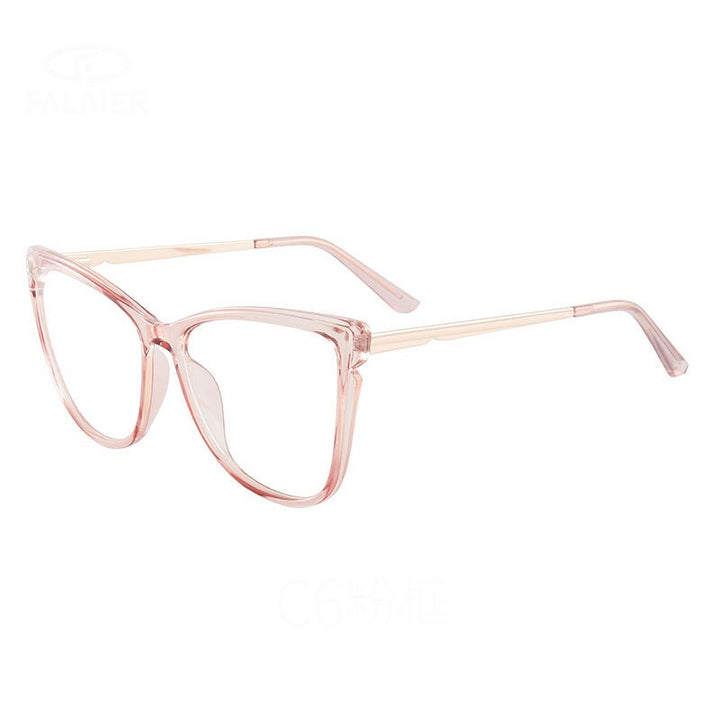 Hotony Women's Full Rim TR 90 Resin Cat Eye Frame Eyeglasses 7021 Full Rim Hotony   