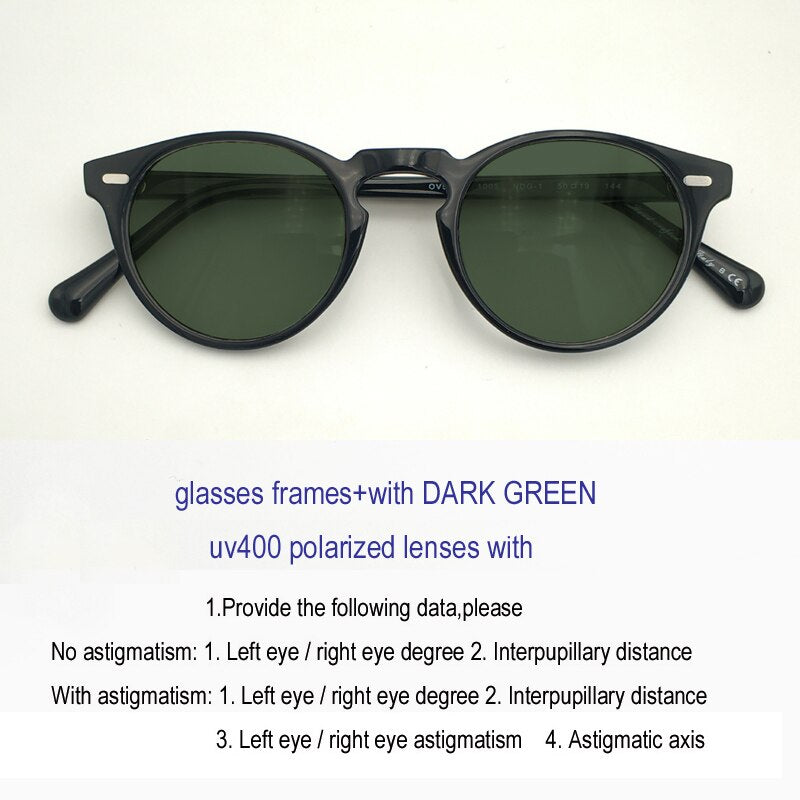 Unisex Polarized Sunglasses Acetate Full Rim Frame Customizable Lenses Sunglasses Yujo C2PrescriptionLenses China 