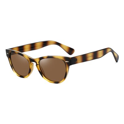 Ralferty Women's Full Rim Square Cat Eye Acetate Polarized Sunglasses F91552 Sunglasses Ralferty C5Tortoise-Brown China As picture