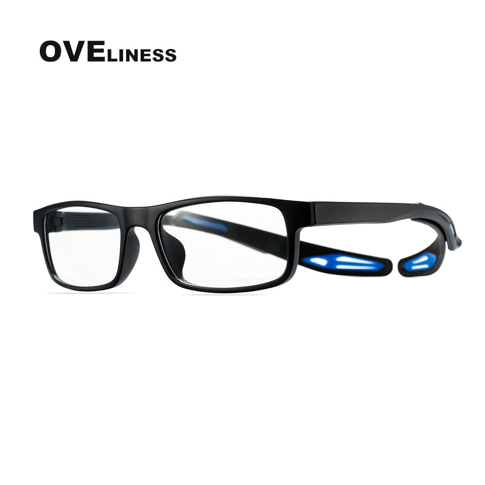 Oveliness Unisex Full Rim Square Tr 90 Titanium Sport Eyeglasses Olad55p Full Rim Oveliness blue c007  