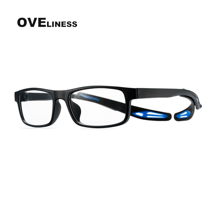 Oveliness Unisex Full Rim Square Tr 90 Titanium Sport Eyeglasses Olad55p Sport Eyewear Oveliness blue c007  