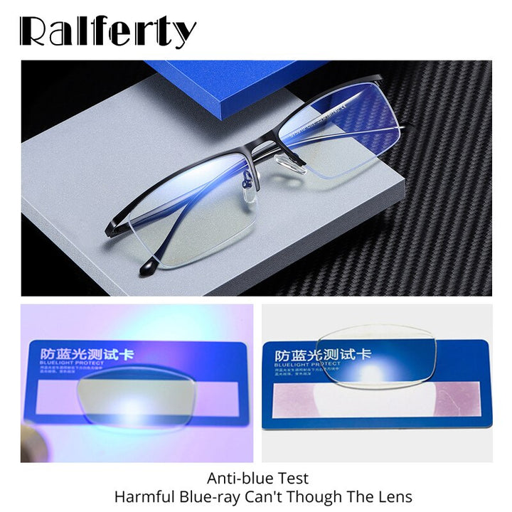 Ralferty Men's Eyeglasses Anti Blue Light Anti-Glare D5910 Full Rim Ralferty   