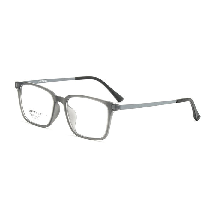 Hotony Unisex Full Rim Square TR 90 Resin B Titanium Frame Eyeglasses Full Rim Hotony gray  