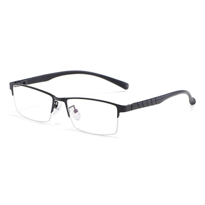 Yimaruili Men's Semi Rim Alloy Frame Eyeglasses 89033 Semi Rim Yimaruili Eyeglasses   