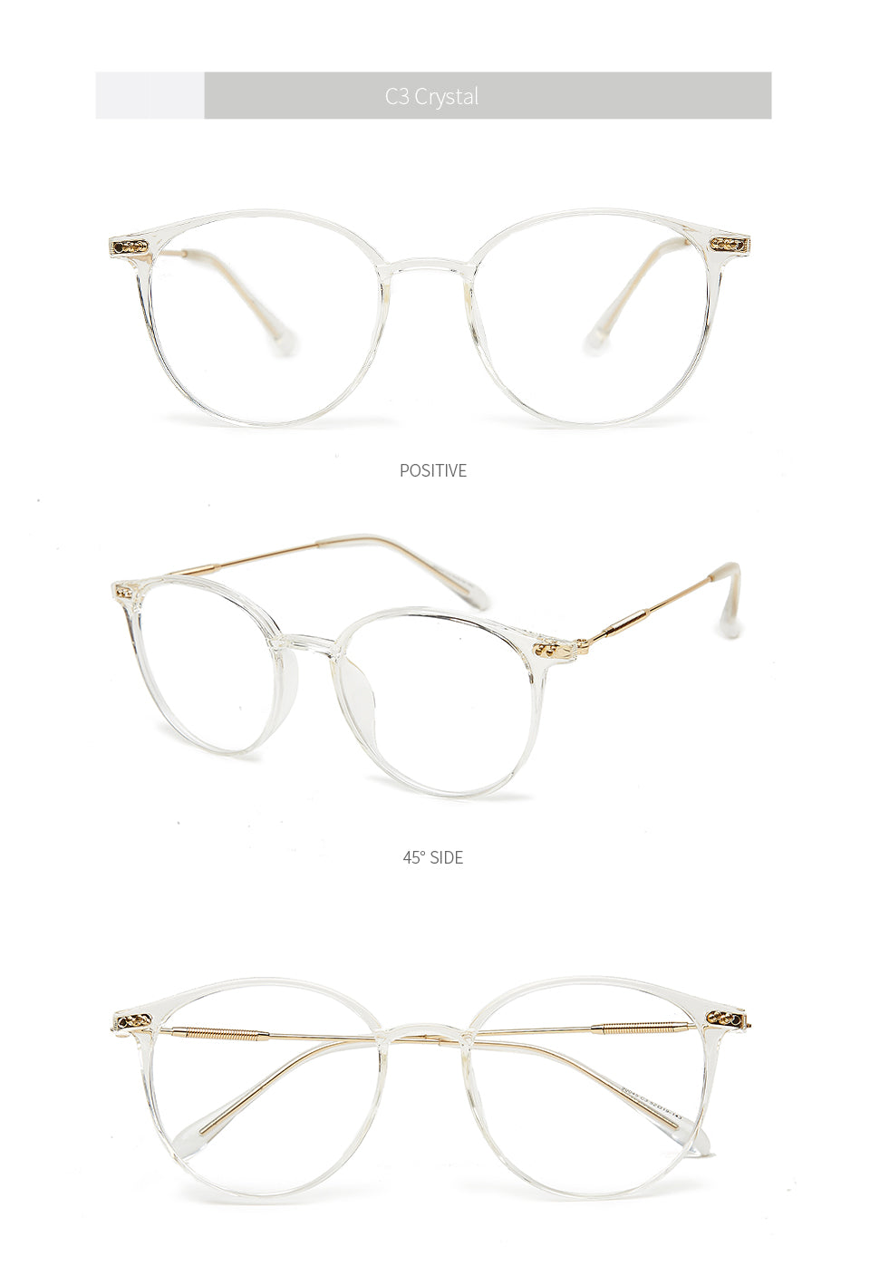 Kansept Women's Full Rim Round Acetate Frame Eyeglasses 90045 Full Rim Kansept   