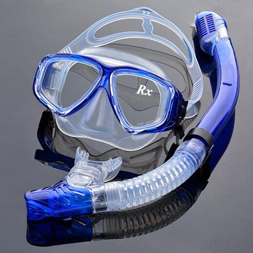 Enzodate Unisex Full Rim Polycarbonate Myopic Snorkel Goggles Goggles Enzodate   