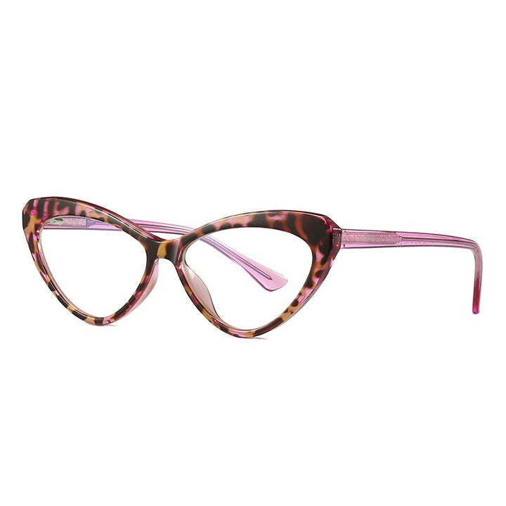 CCspace Unisex Full Rim Cat Eye Tr 90 Titanium Frame Eyeglasses 47532 Full Rim CCspace C2  