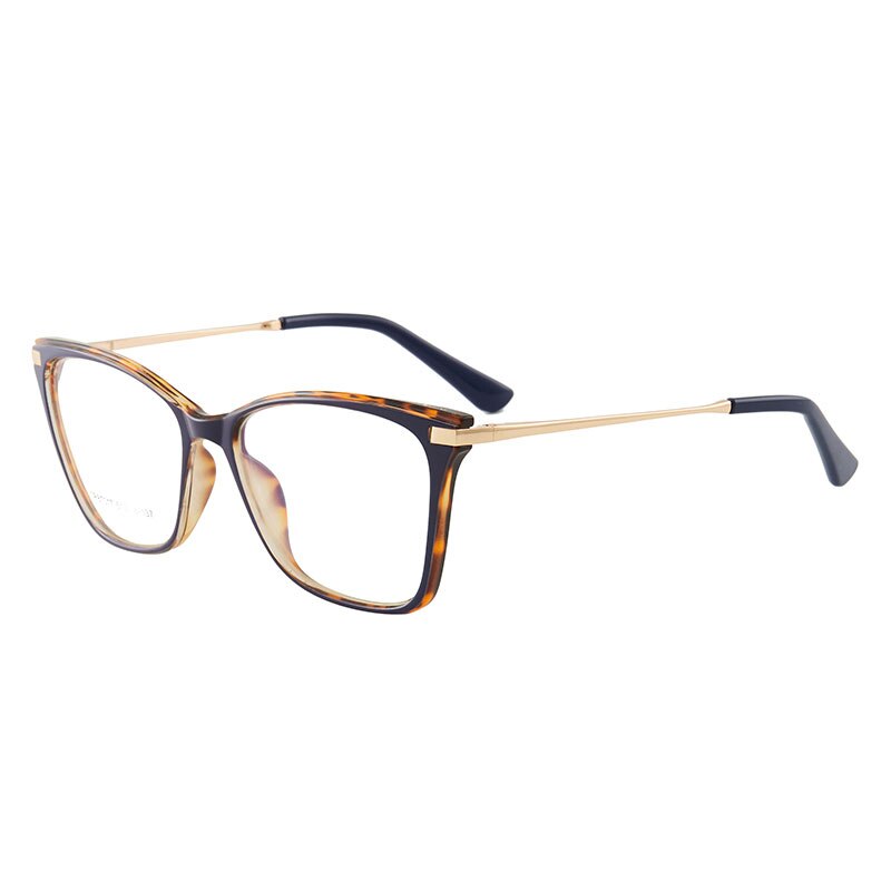Hotony Women's Full Rim TR 90 Resin Cat Eye Frame Eyeglasses 7017 Full Rim Hotony Leopard  