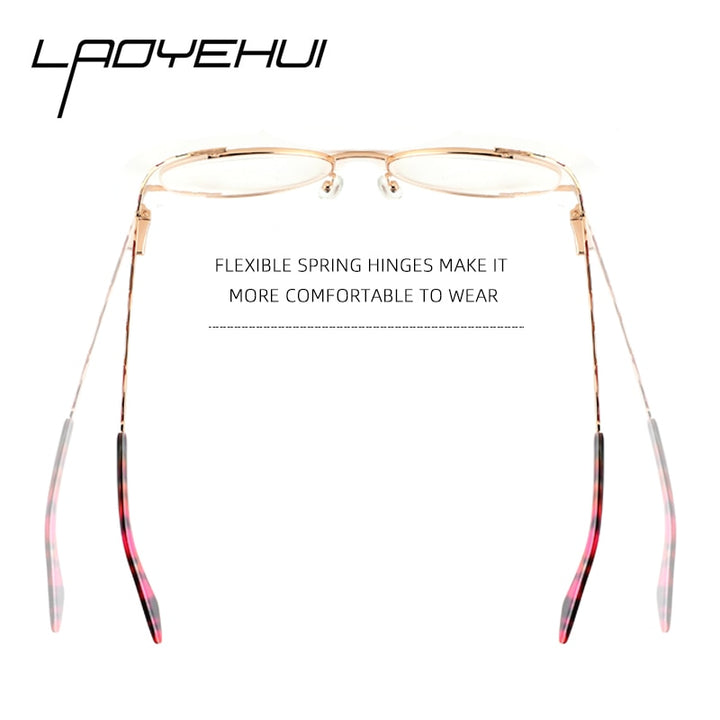 Laoyehui Women's Eyeglasses Alloy Frame Oversize Round 18032 Frame Laoyehui   