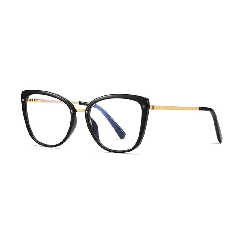 Hotony Women's Full Rim Square TR 90 Frame Eyeglasses 2076 Full Rim Hotony black  