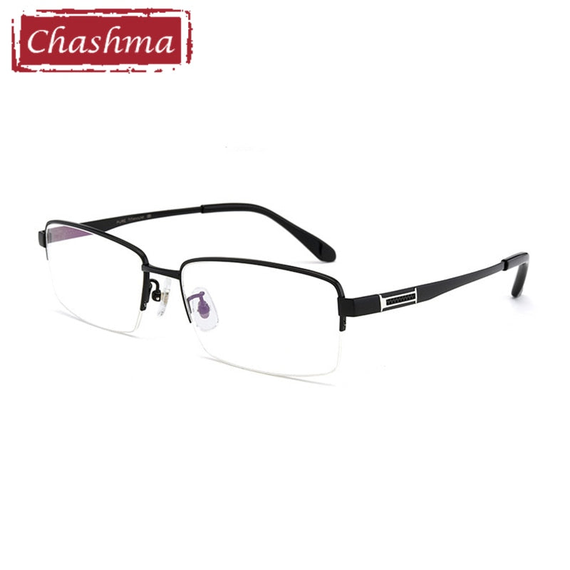 Chashma Ottica Men's Semi Rim Square Titanium Eyeglasses 81422 Semi Rim Chashma Ottica   