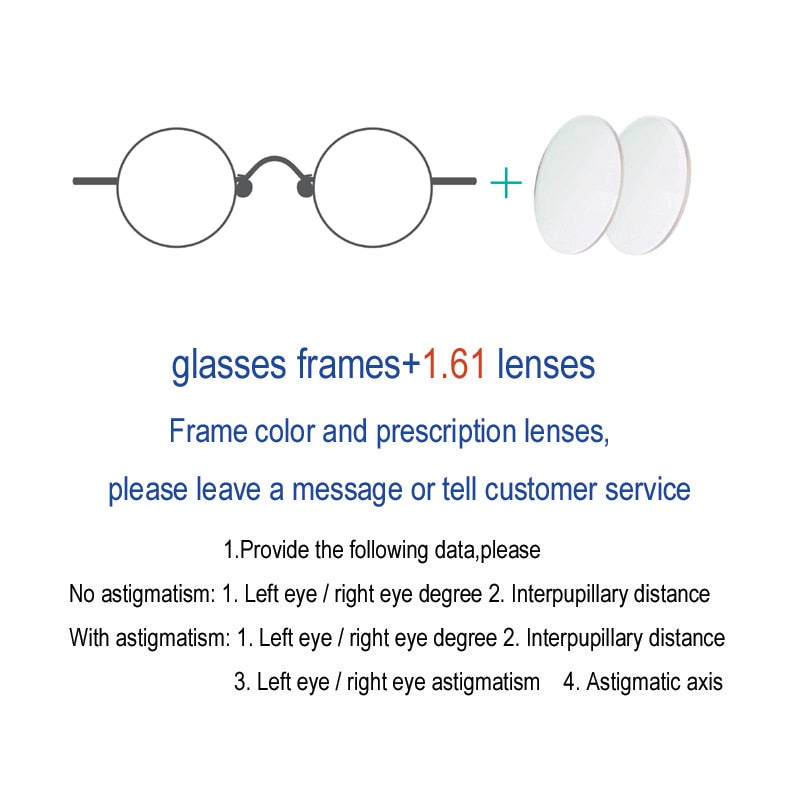 Unisex Transparent Round Acetate Frame Customizable Lenses Frame Yujo 1.61lens China 