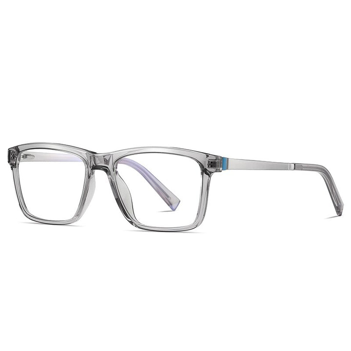 Oveliness Unisex Full Rim Square Tr 90 Titanium Eyeglasses 2078 Full Rim Oveliness c4 transparent gray  
