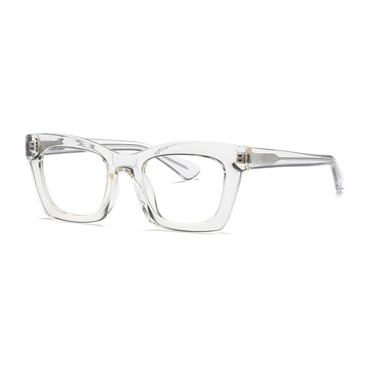 Hotony Women's Full Rim Cat Eye Square TR 90 Frame Eyeglasses 2016 Full Rim Hotony Transparent  