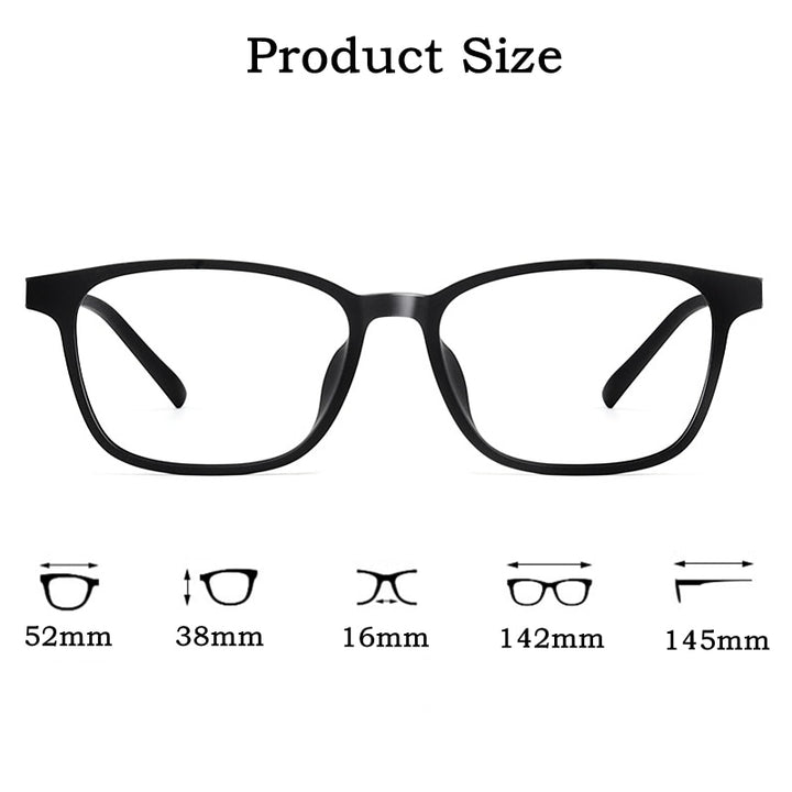 KatKani Unisex Full Rim Titanium TR90 Frame Eyeglasses Hr3095t Full Rim KatKani Eyeglasses   