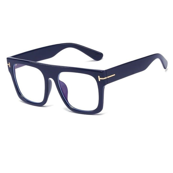 Cubojue Unisex Full Rim Square Tr 90 Titanium Brow Line Reading Glasses Reading Glasses Cubojue 0 Blue 