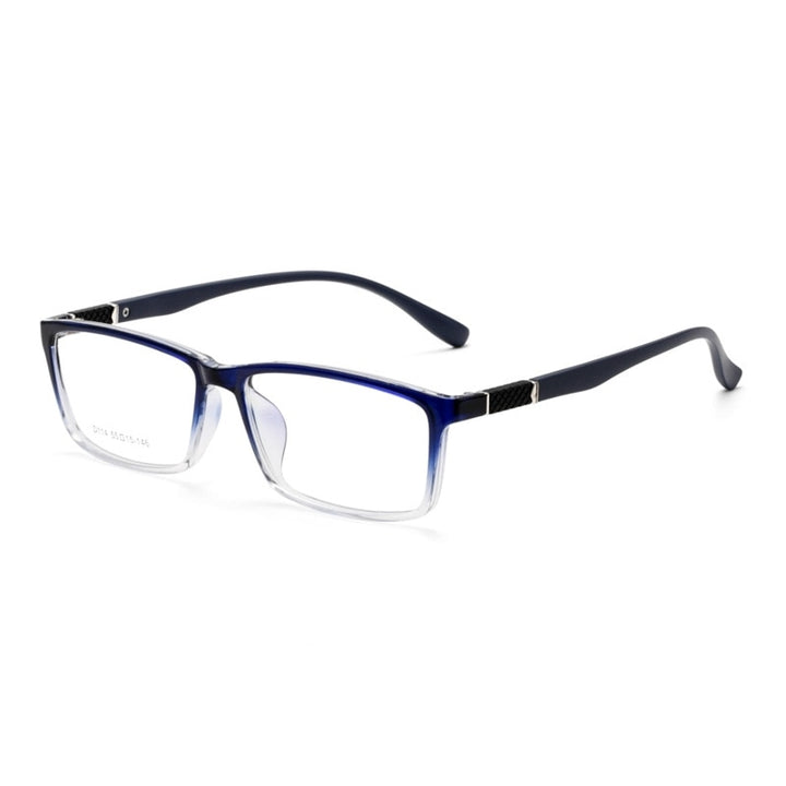 Yimaruili Men's Full Rim Square Frame Resin Eyeglasses D114 Full Rim Yimaruili Eyeglasses Transparent Blue China 
