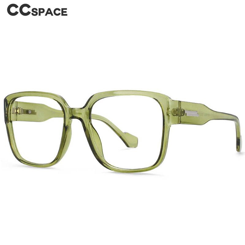 CCSpace Unisex Full Rim Oversized Square Resin Frame Eyeglasses 54014 Full Rim CCspace   