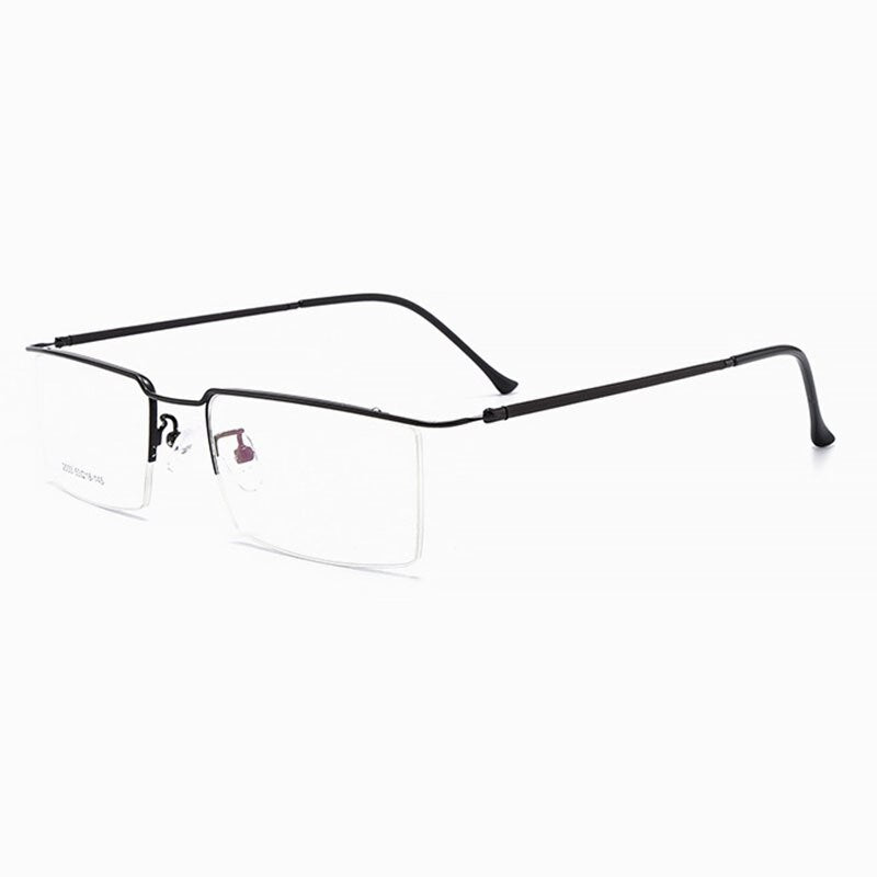 Hotochki Men's Semi Rim Browline Alloy Frame Spring Hinge Eyeglasses 2533 Semi Rim Hotochki black  