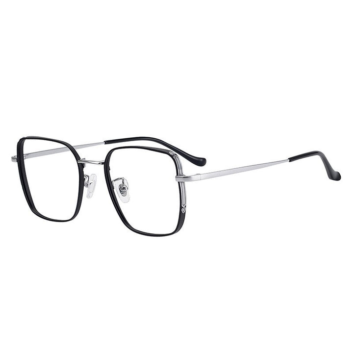 Muzz Women's Full Rim Oversized Square Titanium Frame Eyeglasses 10 Full Rim Muzz 2  