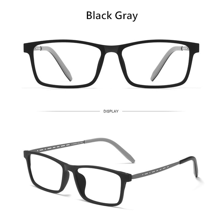 Yimaruili Unisex Full Rim Titanium Square Frame Eyeglasses 8822T Full Rim Yimaruili Eyeglasses   